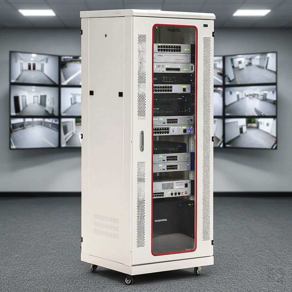 tủ rack maxtel 32u trong hệ thống CCTV
