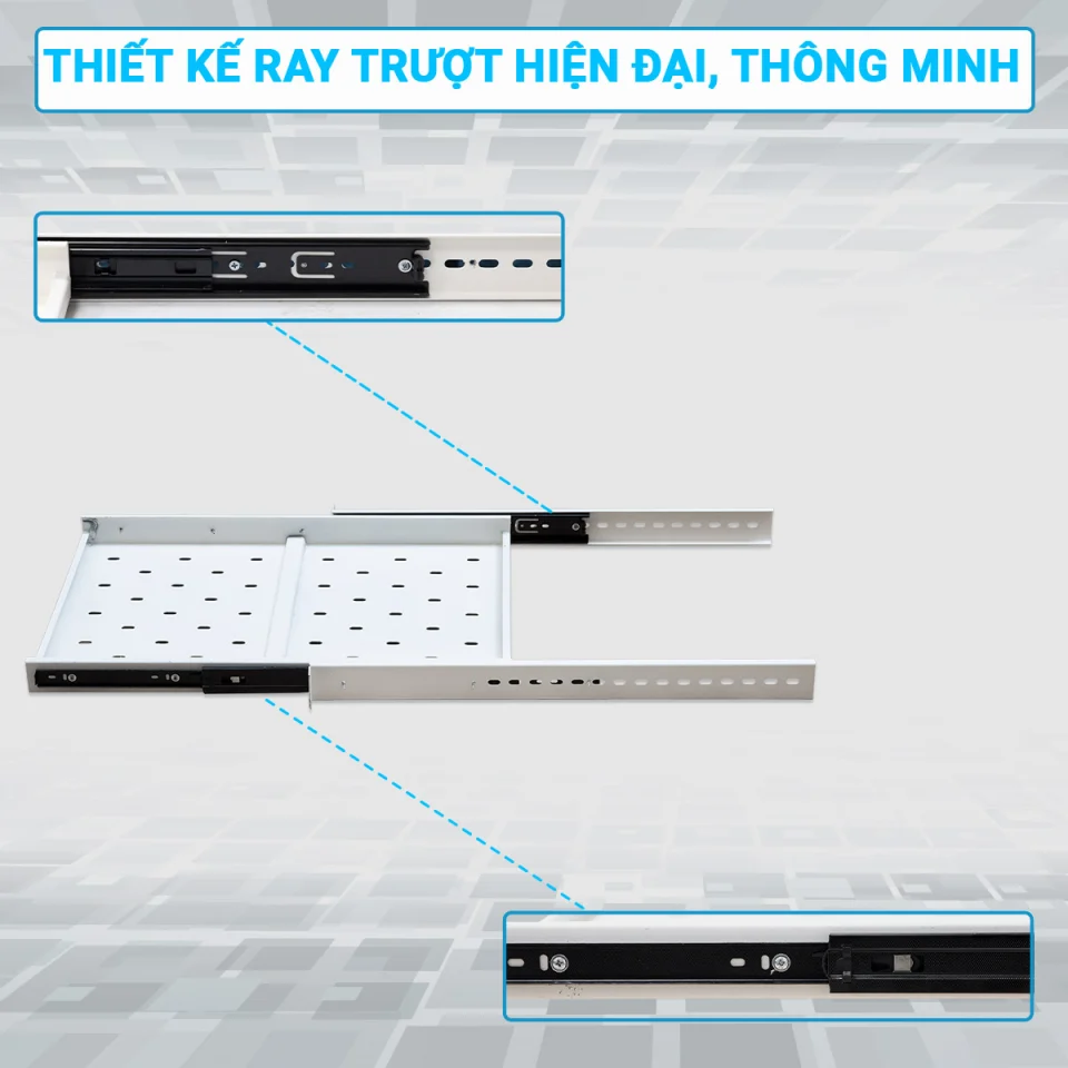 Thiết kế rãnh trượt thông minh của khay trượt 1UD1000 Maxtel