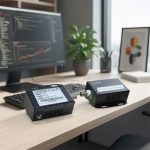 Ảnh thực tế Converter Ethernet HDtec dùng cho camera IP chạy trên cáp đồng trục..