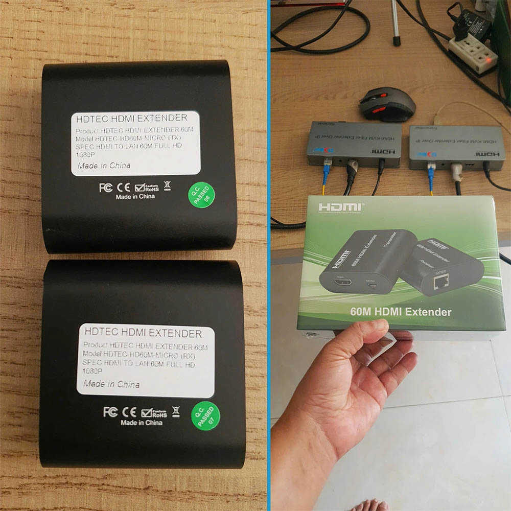 Bộ Mở Rộng HDMI HDTEC EXTENDER 60M 1080P