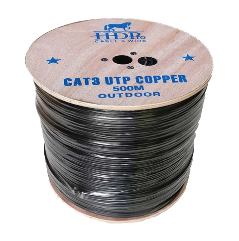 Cáp điện thoại Cat3 UTP ngoài trời 500M HDpro