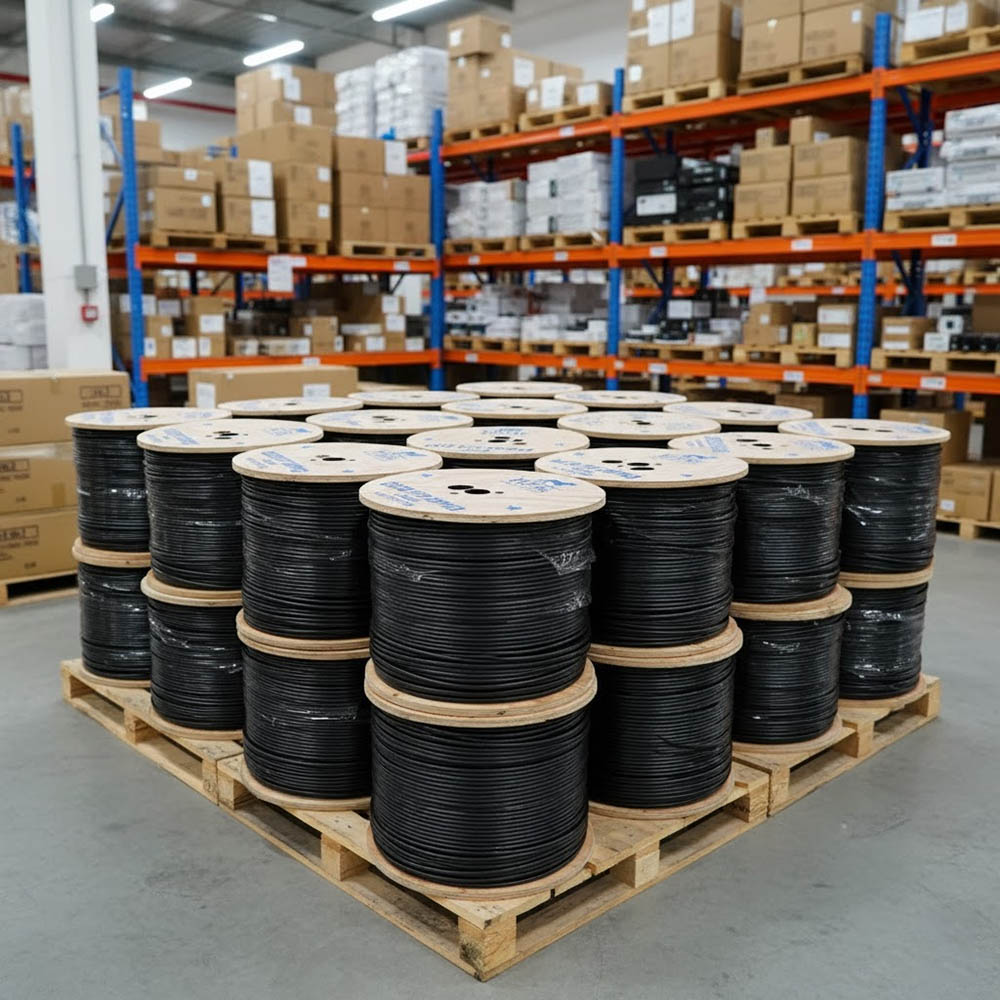 Cáp điện thoại Cat3 UTP ngoài trời 500M HDpro được xếp tại kho