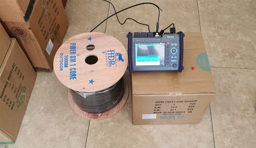 Cáp quang đệm chặt ngoài trời 1FO, 2FO, 4FO HDPRO (Có dây căng) (5)