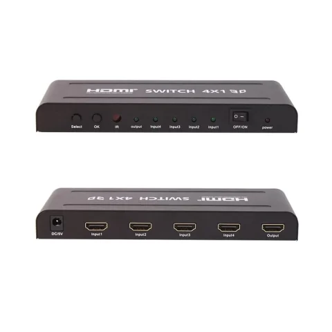 Chuyển HDMI SOFLY (Switch)  4 vào 1 ra có remote