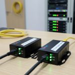Converter Ethernet HDtec dùng cho camera IP chạy trên cáp đồng trục đã được kết nối