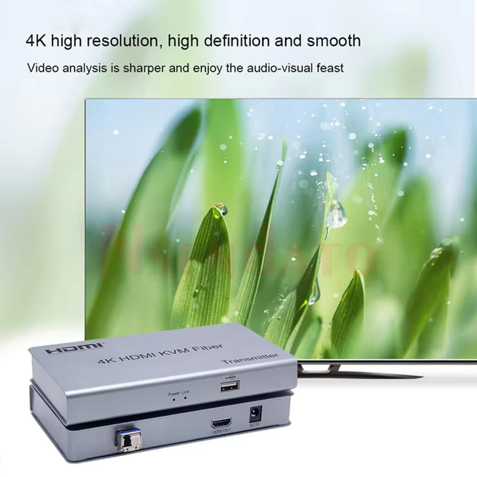 HDTEC HDMI CONVERTER 4K (Kéo dài HDMI + USB bằng Cáp Quang) (2)