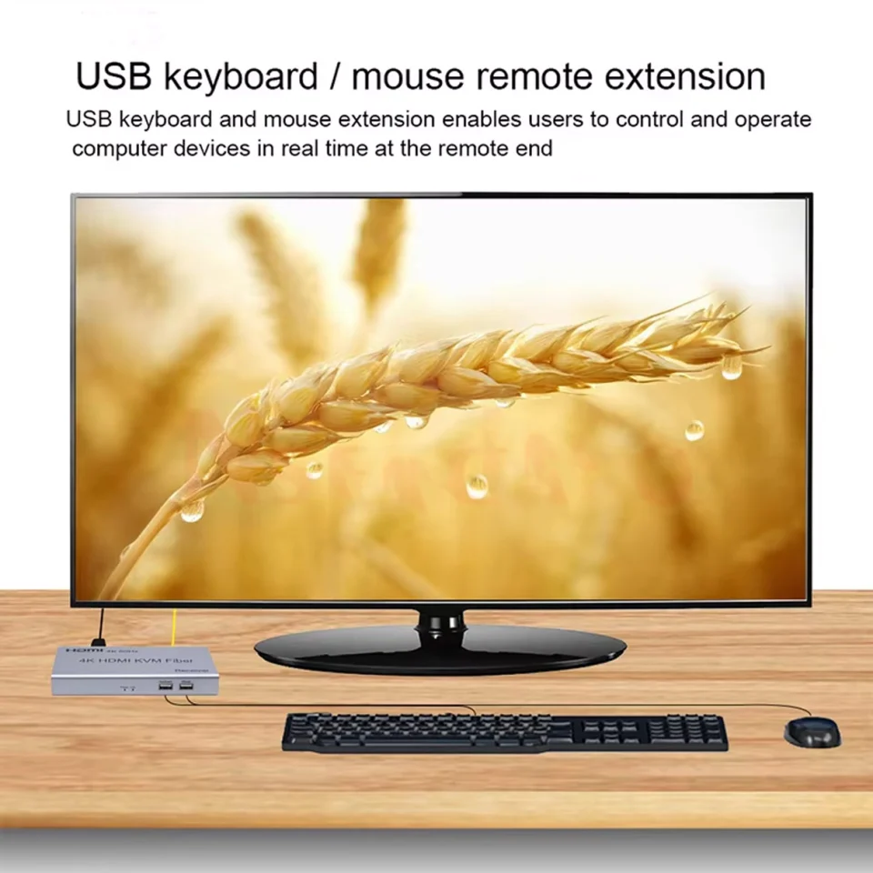 HDTEC HDMI CONVERTER 4K (Kéo dài HDMI + USB bằng Cáp Quang) (3)