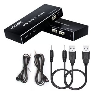 HDTEC HDMI KVM LOOP 60M 1080P (Có USB, Audio, Loop,)