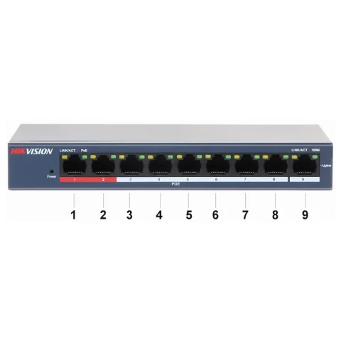 Switch POE Không Quản Lý 9 Cổng HIKVISION HG18-3E0109P-E/M