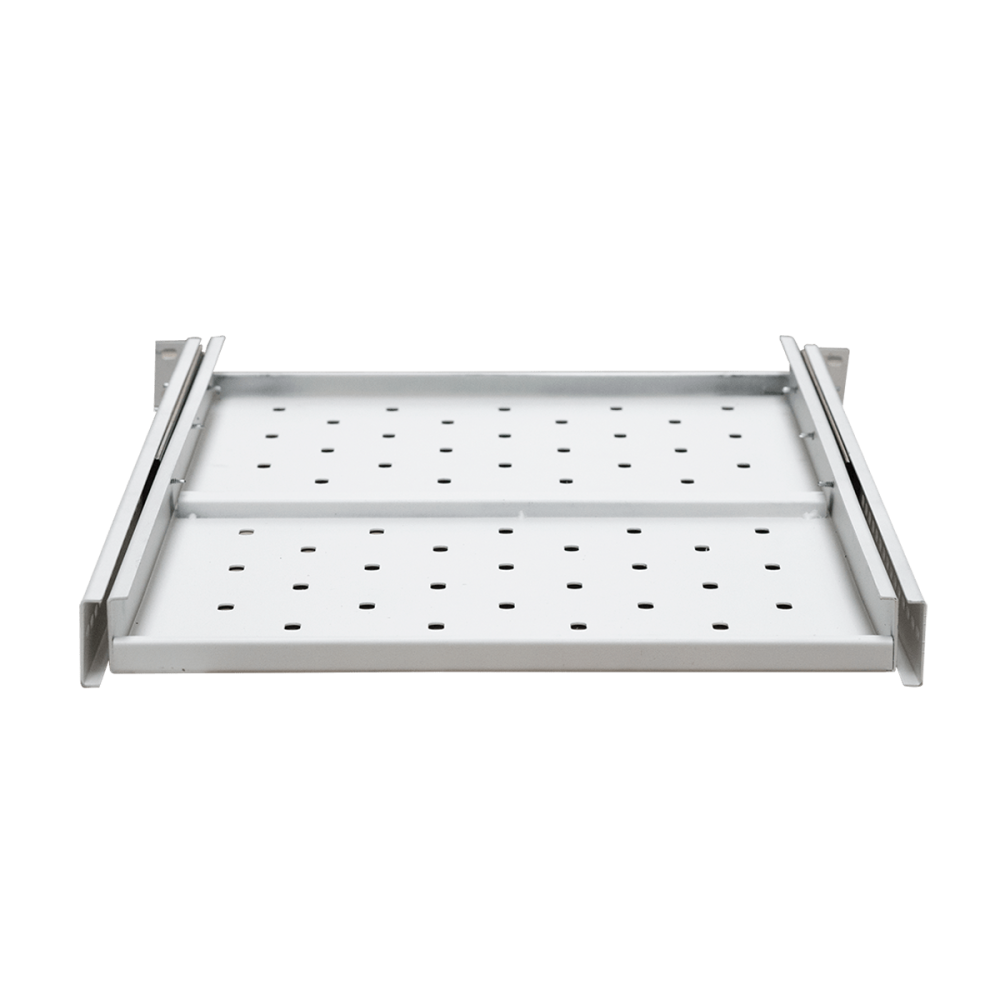 Ảnh chụp chi tiết khay trượt tủ rack 1ud100 Maxtel màu trắng