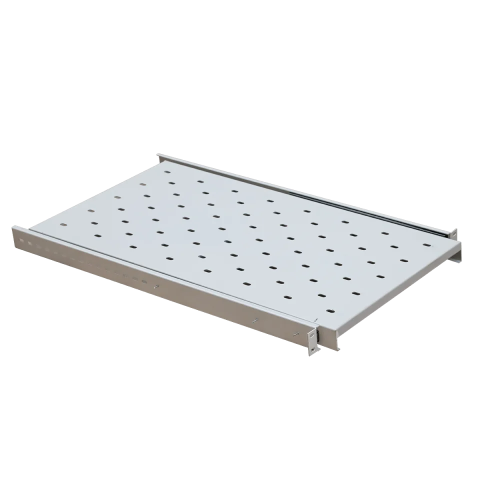 Ảnh chụp chi tiết khay trượt tủ rack 1ud100 Maxtel màu trắng