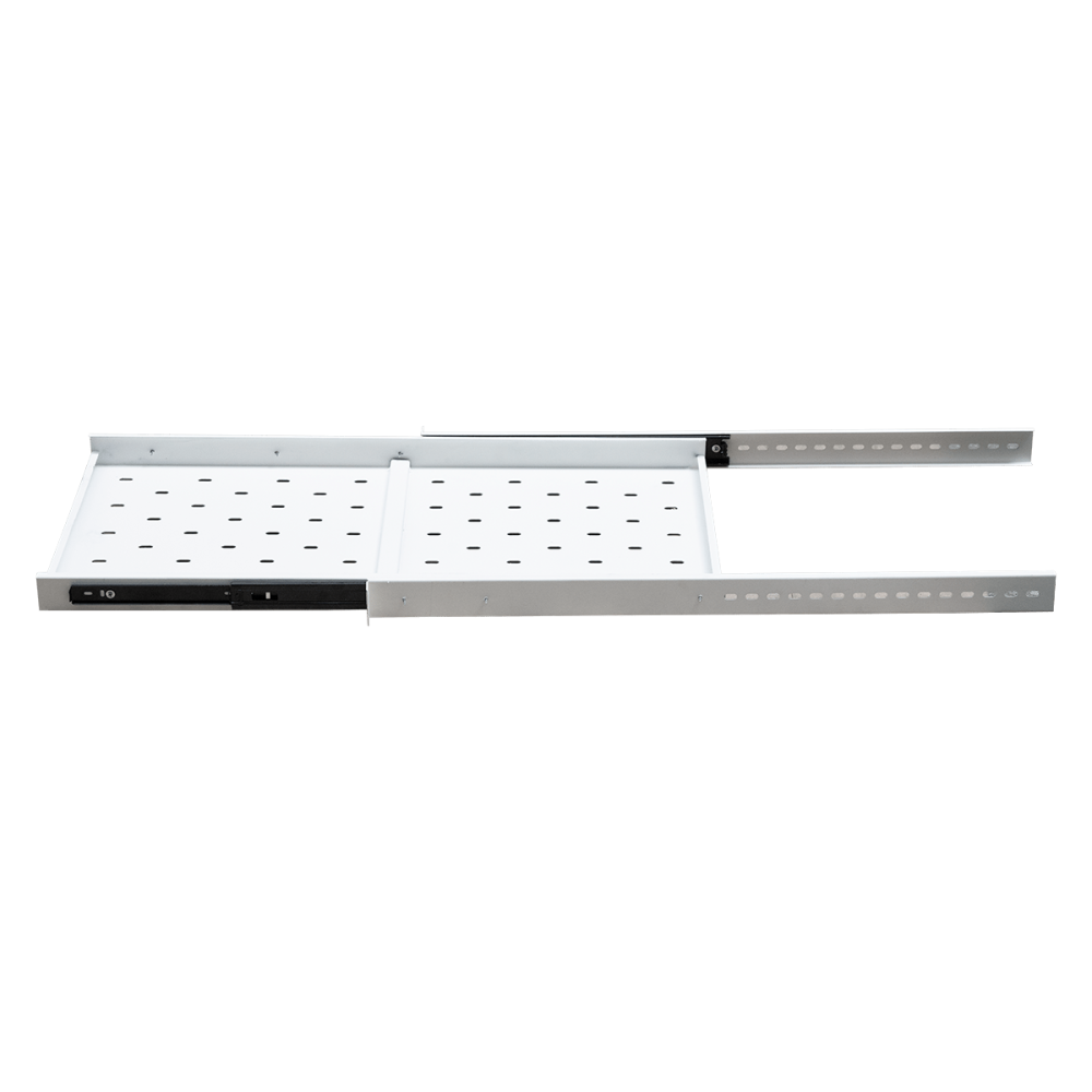 Ảnh chụp chi tiết khay trượt tủ rack 1ud100 Maxtel màu trắng