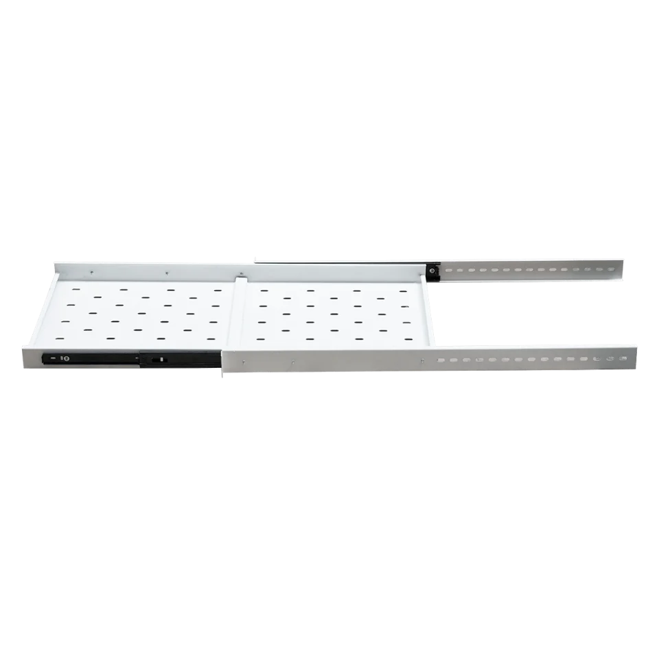 Ảnh chụp chi tiết khay trượt tủ rack 1ud100 Maxtel màu trắng