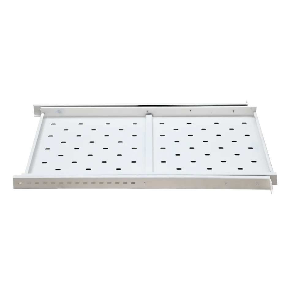 Ảnh chụp chi tiết khay trượt tủ rack 1ud100 Maxtel màu trắng