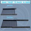 Chi tiết kích thước khay trượt tủ rack 1UD600 Maxtel