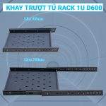 Chi tiết kích thước khay trượt tủ rack 1UD600 Maxtel