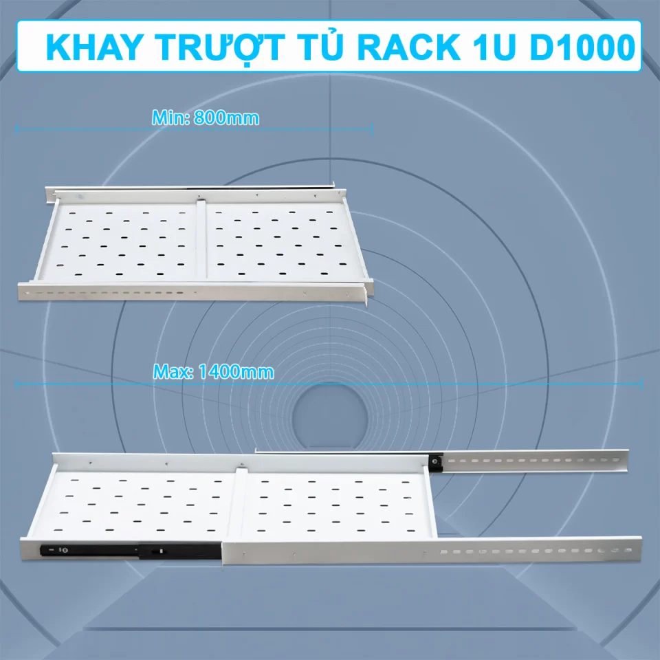 Kích thước Min Max của khay trượt Maxtel 1UD1000