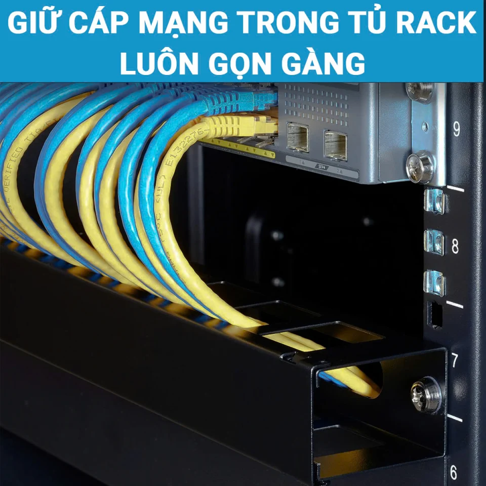 Vai trò của thanh quản lý cáp 1u 19inch