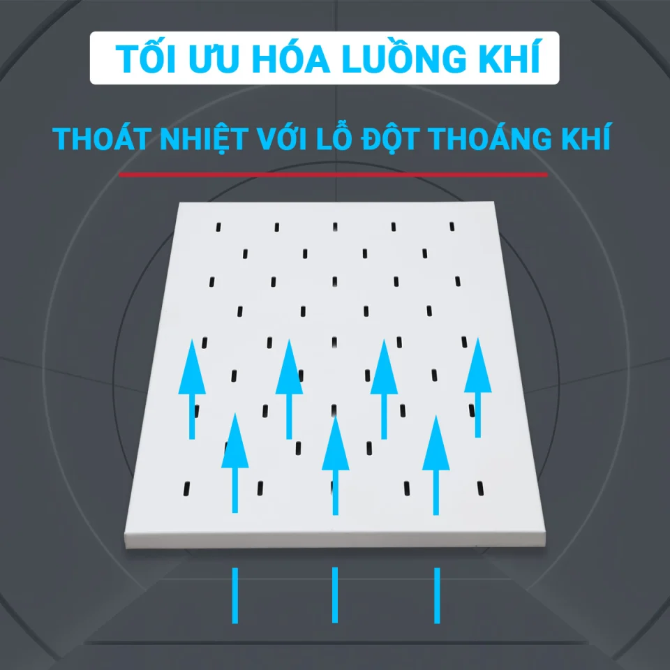 Khay tủ rack 1UD1000 Maxtel được trang bị lỗ đột tản nhiệt