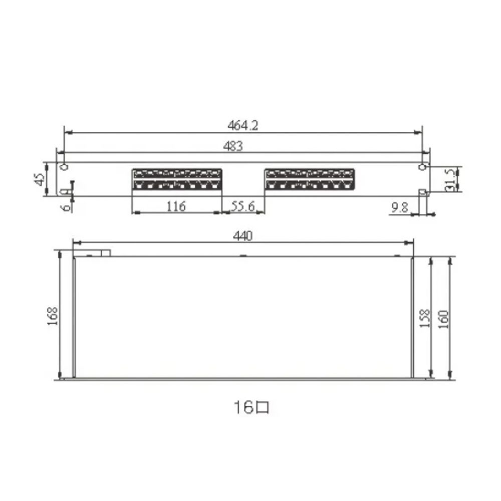 Switch Chống Sét Bảo vệ 16 Cổng Mạng RJ45 100M HDtec