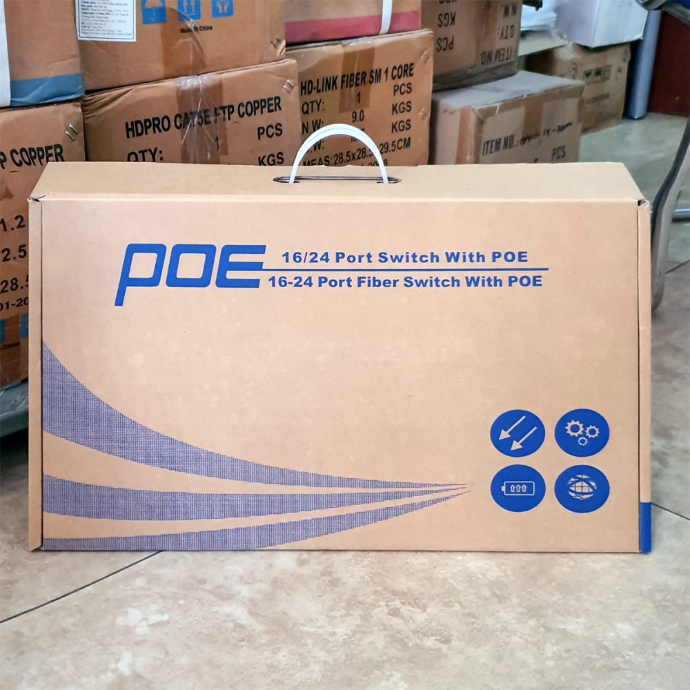 Switch PoE 16 Cổng HDTec dùng cho camera