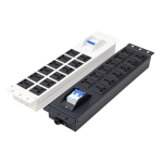 Thanh nguồn PDU 12 ổ có át Maxtel có 2 tùy chọn màu sắc trắng hoặc đen
