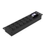 Ảnh chụp thanh nguồn PDU màu đen 12 ổ Maxtel có át