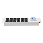 Ảnh chụp chi tiết thanh nguồn 12 ổ đa năng màu trắng Maxtel