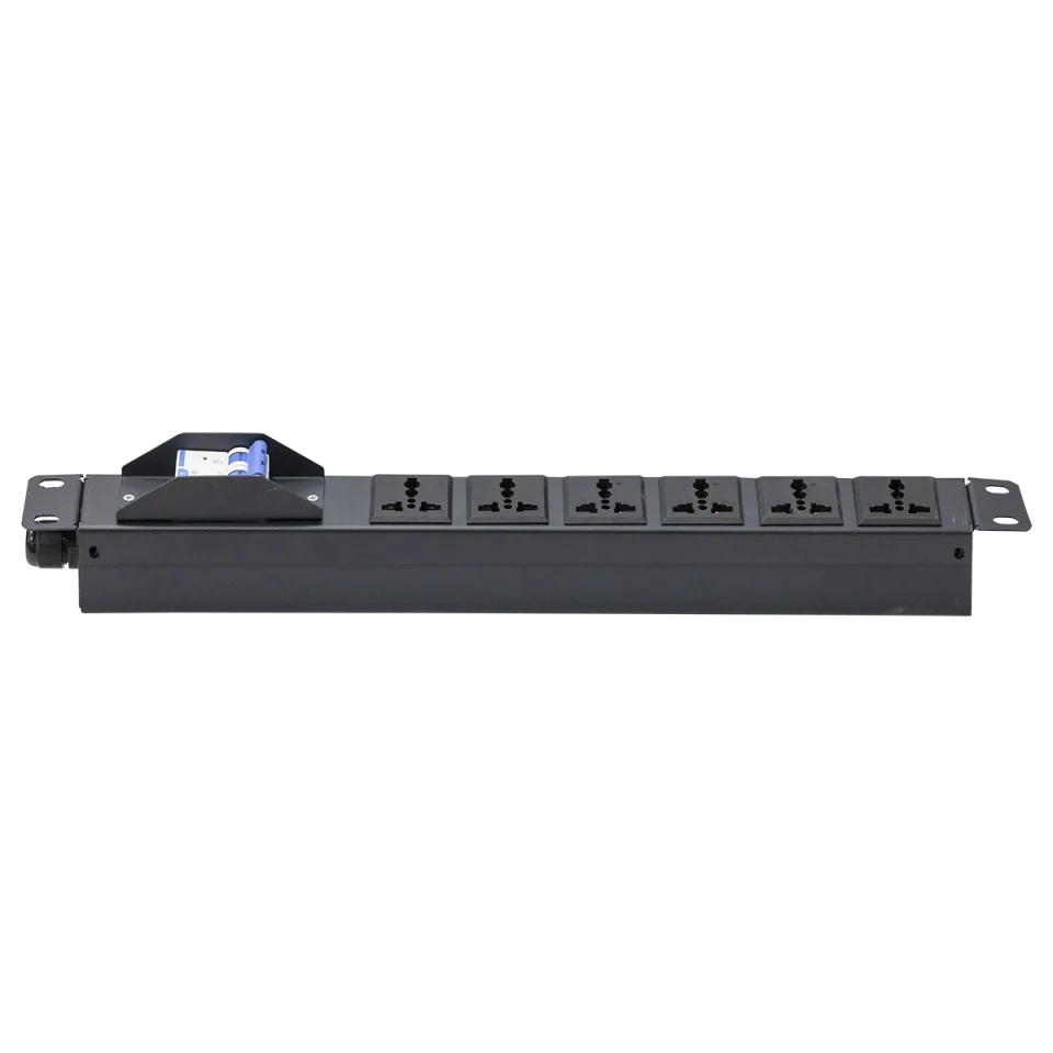 Ảnh chụp chi tiết thanh nguồn PDU 6 ổ đa năng Maxtel có át