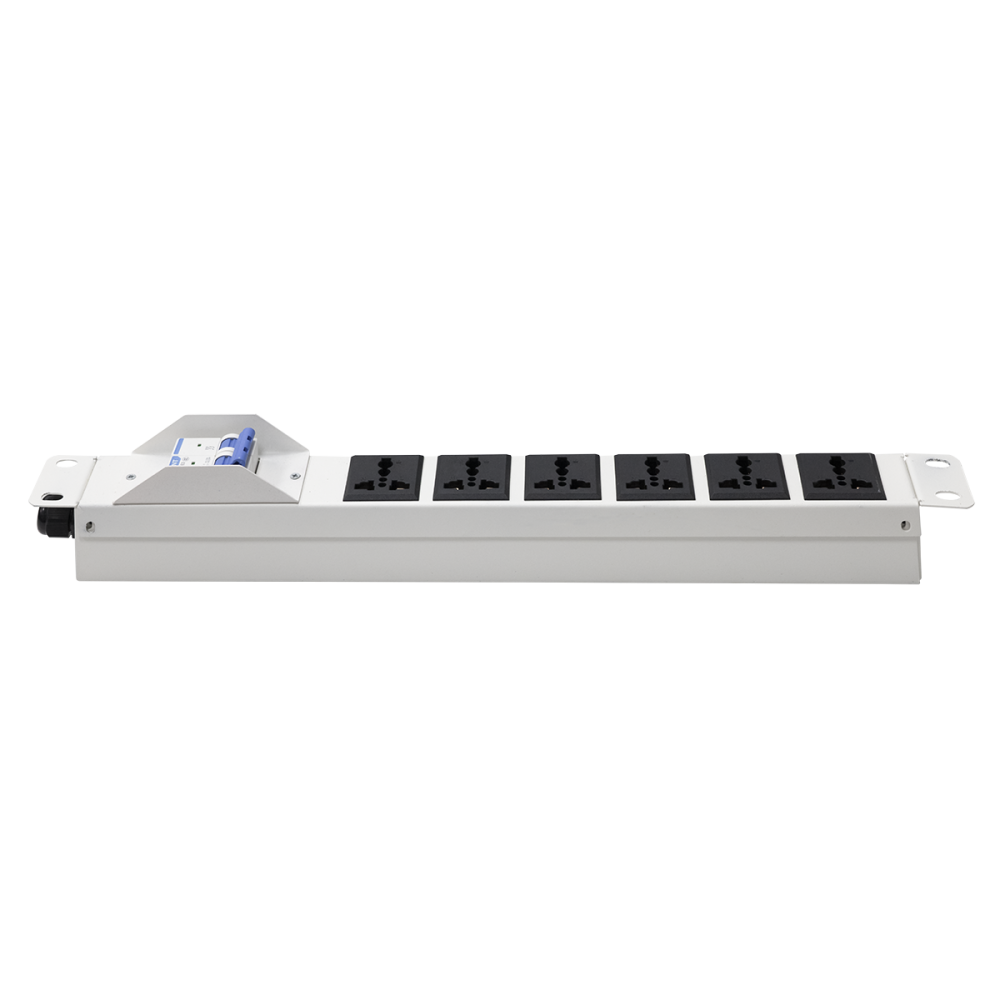 Thanh nguồn PDU 6 ổ Maxtel màu trắng có át