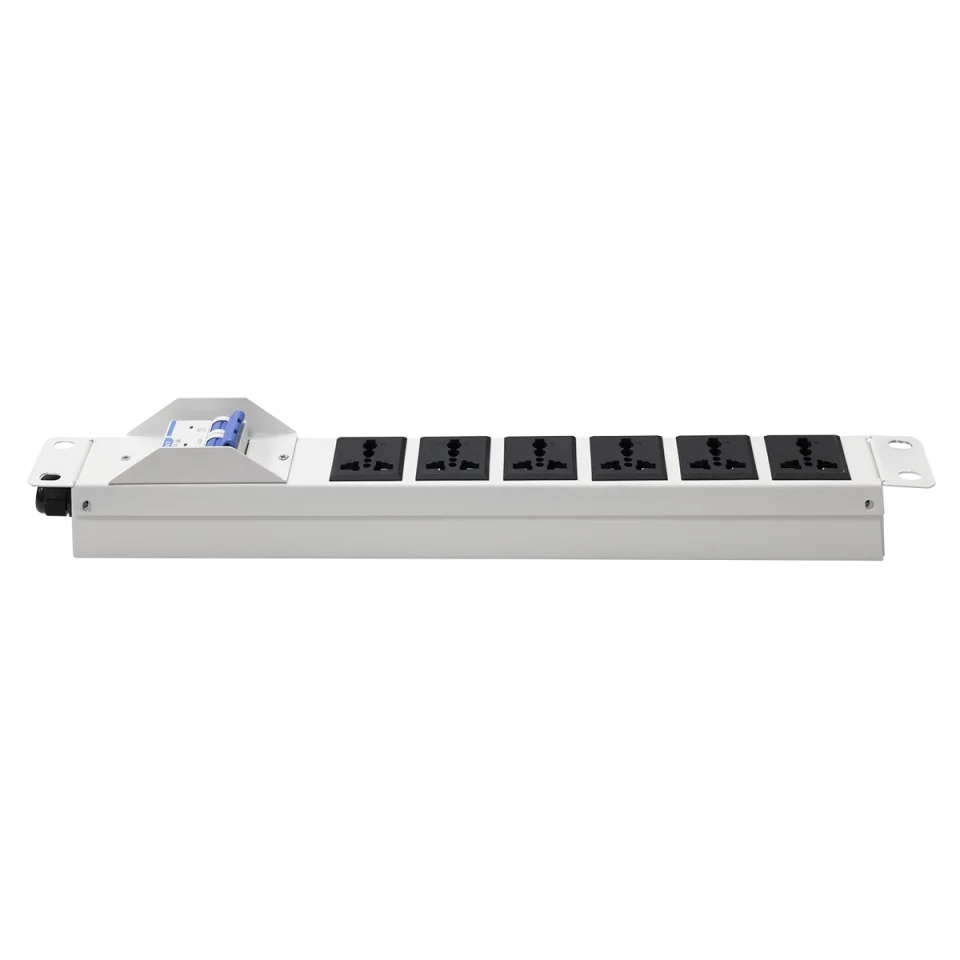Thanh nguồn PDU 6 ổ Maxtel màu trắng có át