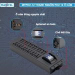 Thanh nguồn PDU 12 ổ đa năng với nhiều thiết kế hiện đại
