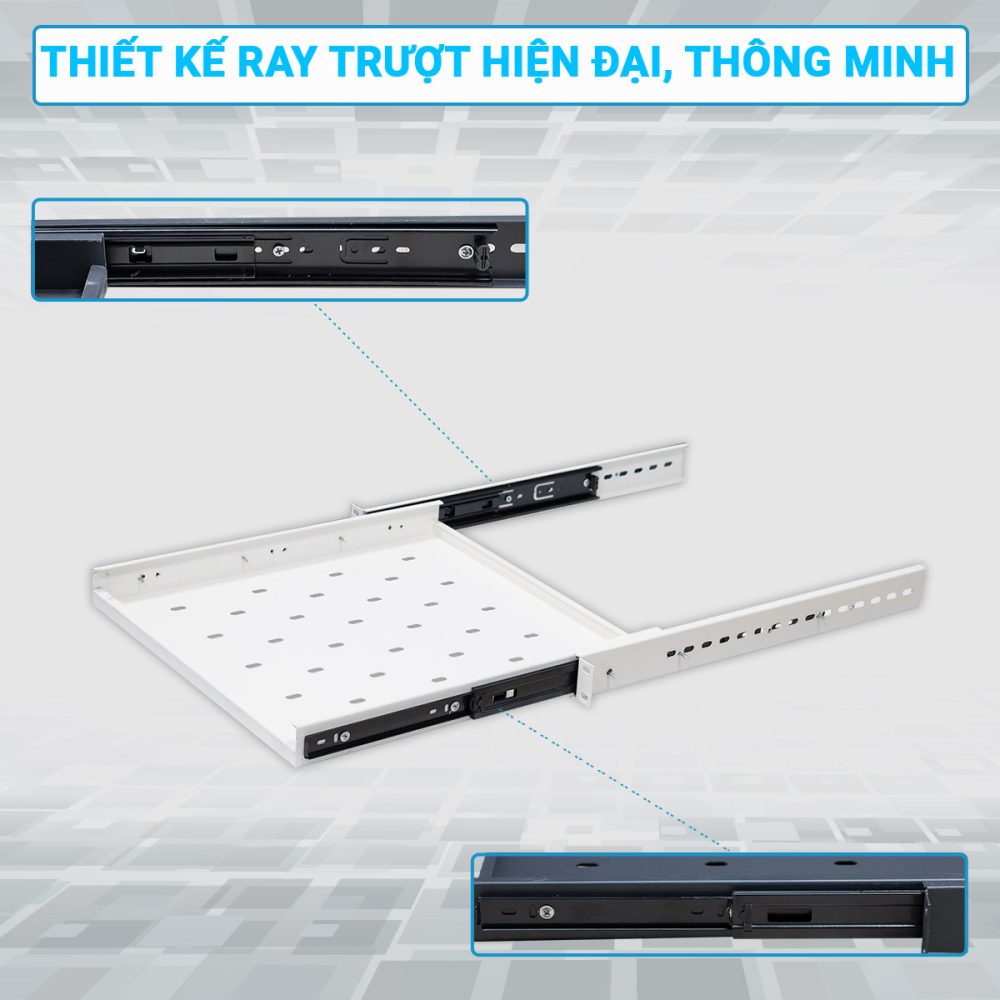 Ray trượt thông minh của khay trượt tủ rack 1UD600 Maxtel