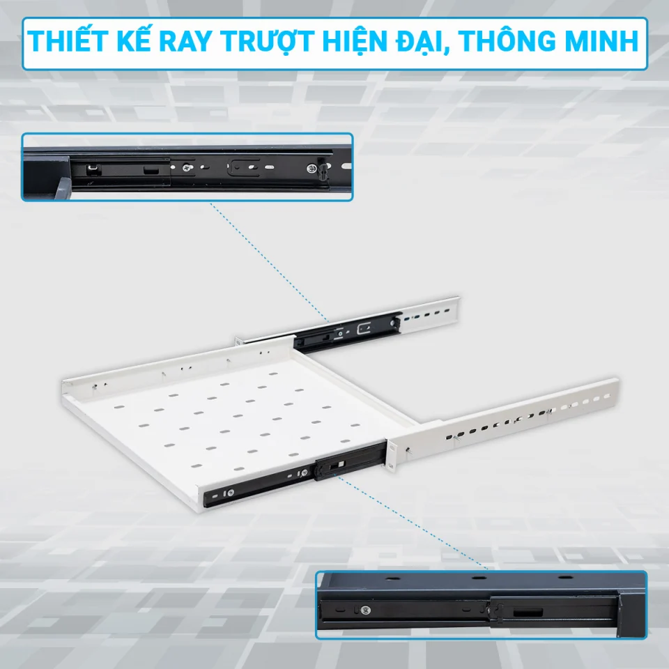 Ray trượt thông minh của khay trượt tủ rack 1UD600 Maxtel