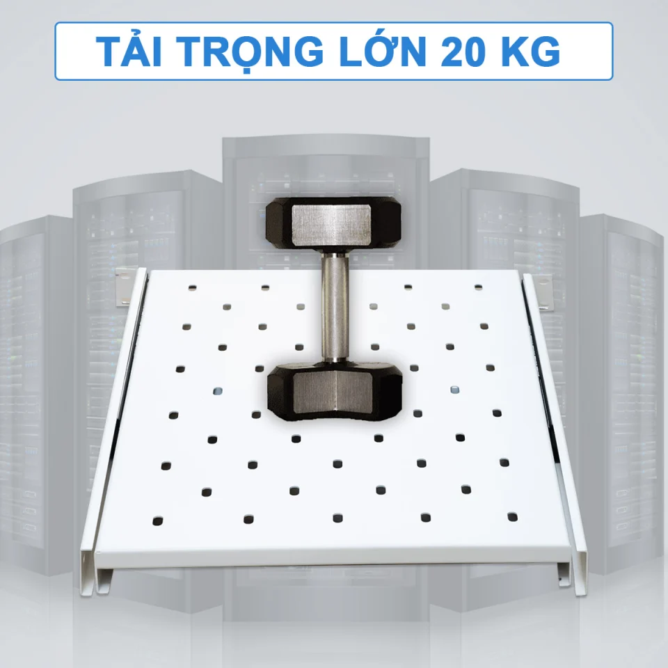 Khay trượt tủ rack 1UD600 có khả năng chịu tải 20kg