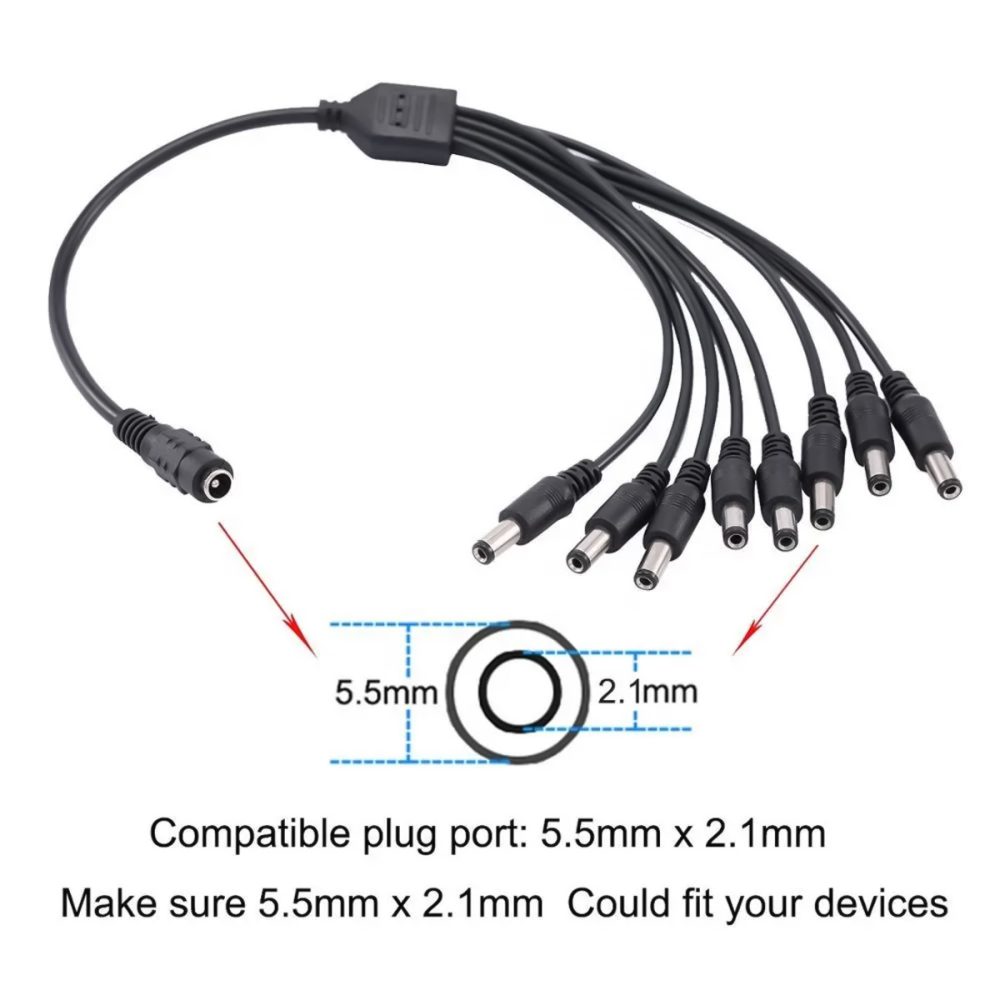 Đầu Nối Nguồn Camera 1 ra 8