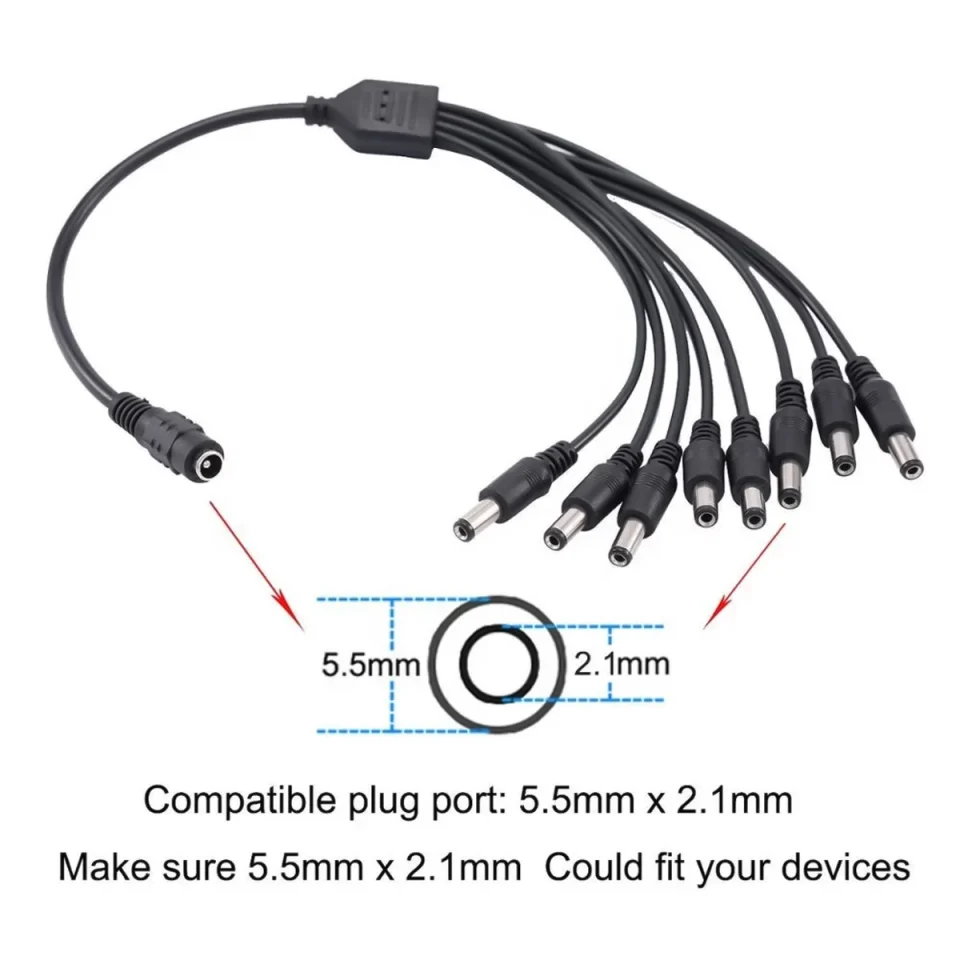 Đầu Nối Nguồn Camera 1 ra 8