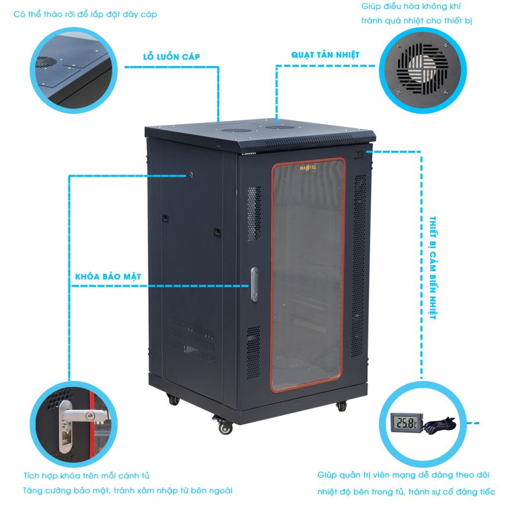 Chi tiết sản phẩm tủ rack 20U maxtel - Copy