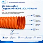 cấu tạo ống gân xoắn HDPE maxtel 200-260