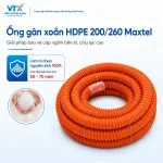 ống gân xoắn HDPE Maxtel 200-260 làm từ nhựa nguyên sinh