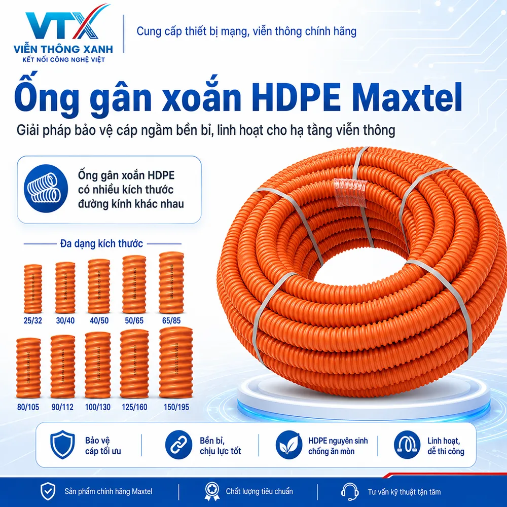 ống gân xoắn HDPE Maxtel đa dạng kích thước (1)