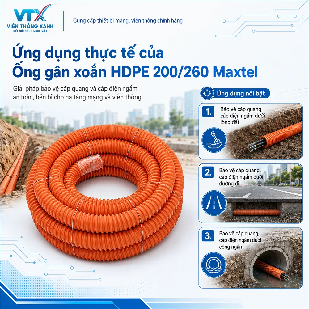 ứng dụng ống gân xoắn HDPE 200-260