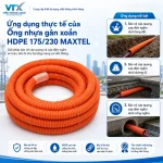 ứng dụng ống gân xoắn HDPE Maxtel 175-230