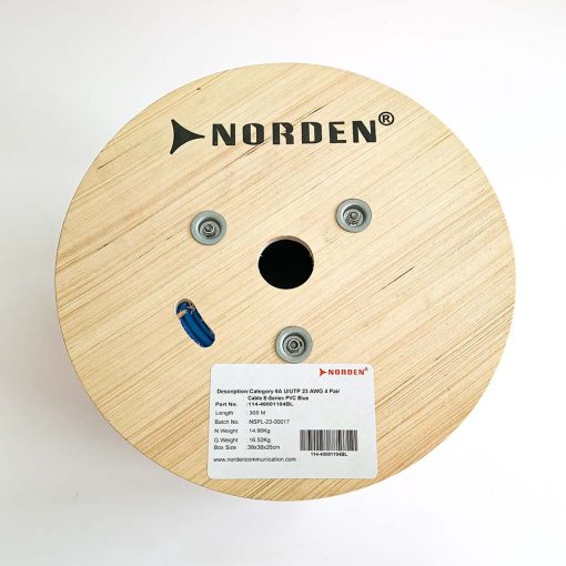 Cáp mạng Cat6A U_UTP Norden 114-40001104BL