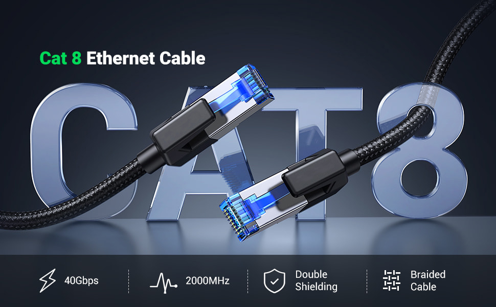 Cáp mạng Cat8 có băng thông 2000mhz tốc độ 40gb