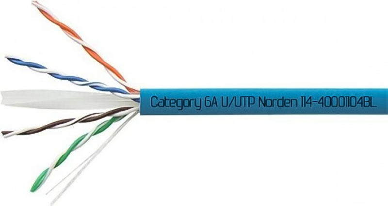 Cấu tạo của cáp mạng Cat6A U_UTP Norden 114-40001104BL