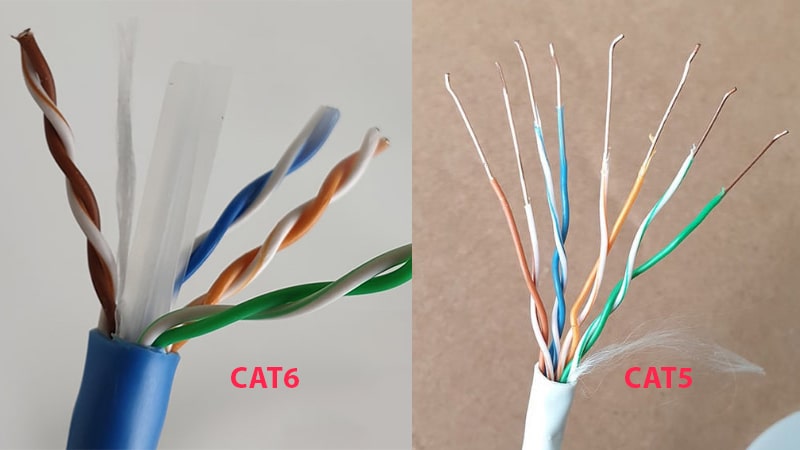 phân biệt dây cáp mạng cat5e và cáp mạng cat6