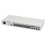 Góc nghiêng trái mặt trước switch Eltex MES2424 24 cổng RJ-45 + 4 cổng (SFP_SFP+)