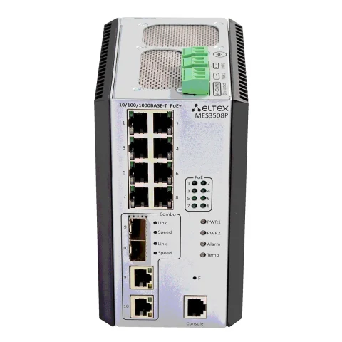 Switch công nghiệp Eltex MES3508P 8 cổng 1G đồng PoE/PoE