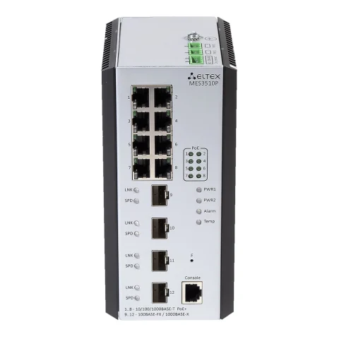 Switch Eltex MES3510P 8x1G đồng PoE/PoE+ + 4x1G SFP